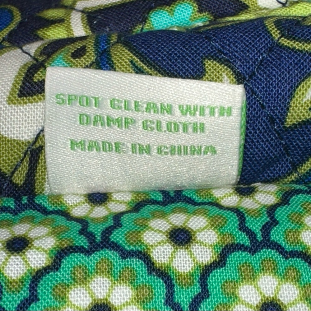 Vera Bradley Multi-compartment Tie Up Pouch Green/Blue - Picture 7 of 7